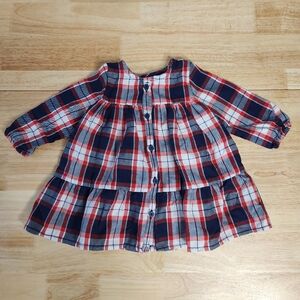 Baby Girl's Long Sleeved Plaid Dress 6-9 months